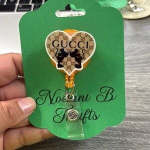 Gucci Orange and Black Key Holder with Signature Design